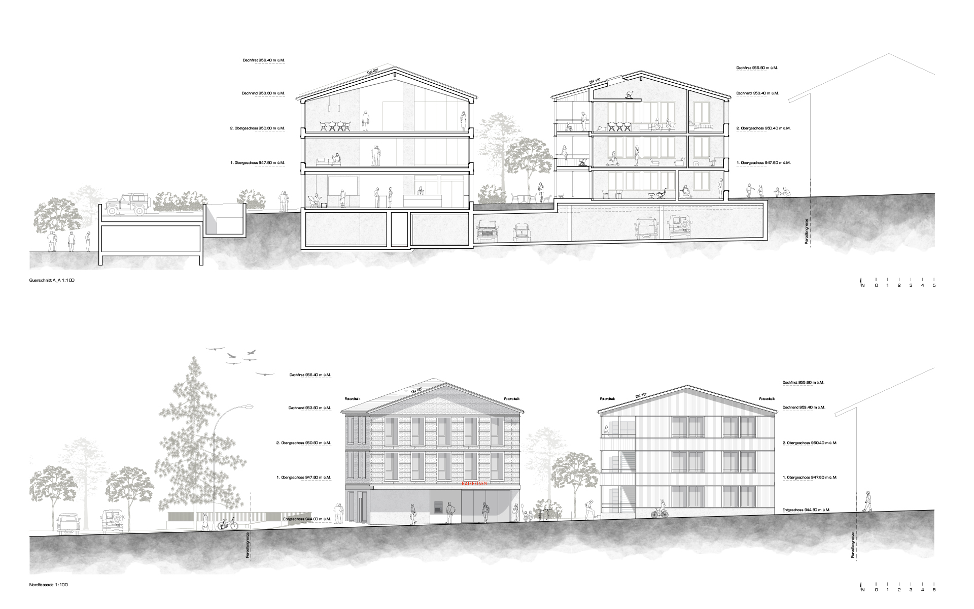 2019 Projektwettbewerb Um-/Neubau Hauptsitz Raiffeisen Zweisimmen - L2A